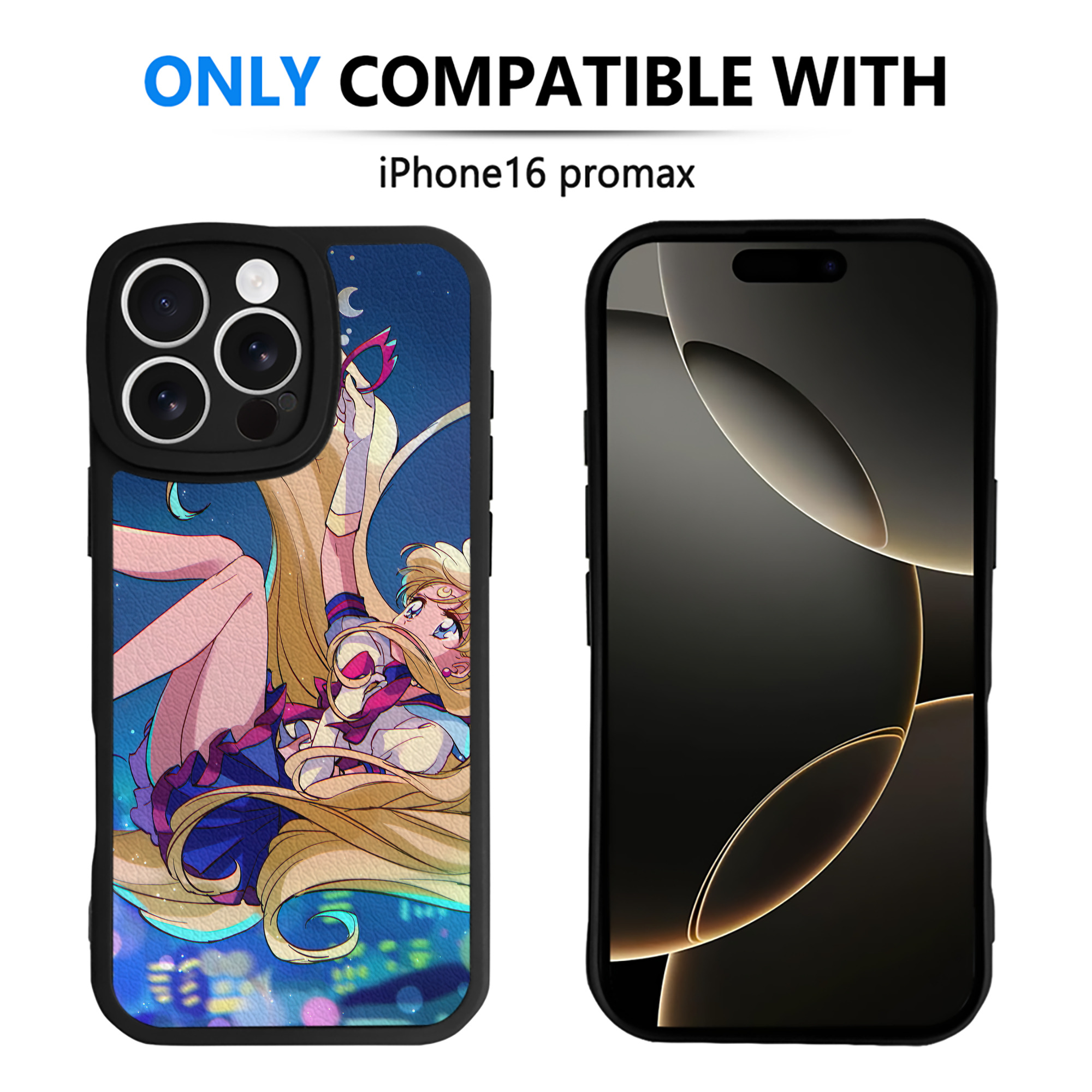 （画像用） 美少女戦士セーラームーン Sailor Moon 【iPhone 16シリーズ対応】シリコンスマホケース（レザー調） 材質：シリコン
